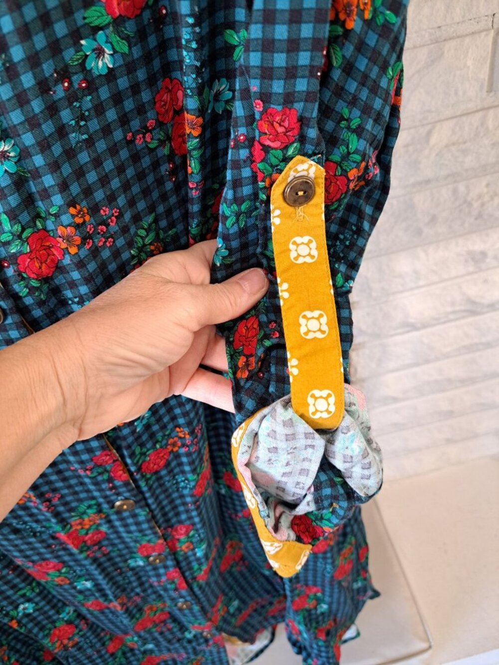 NEW Matilda Jane Choose Your Path Fa La La Button Down Dress Womens XS READ - Picture 4 of 12